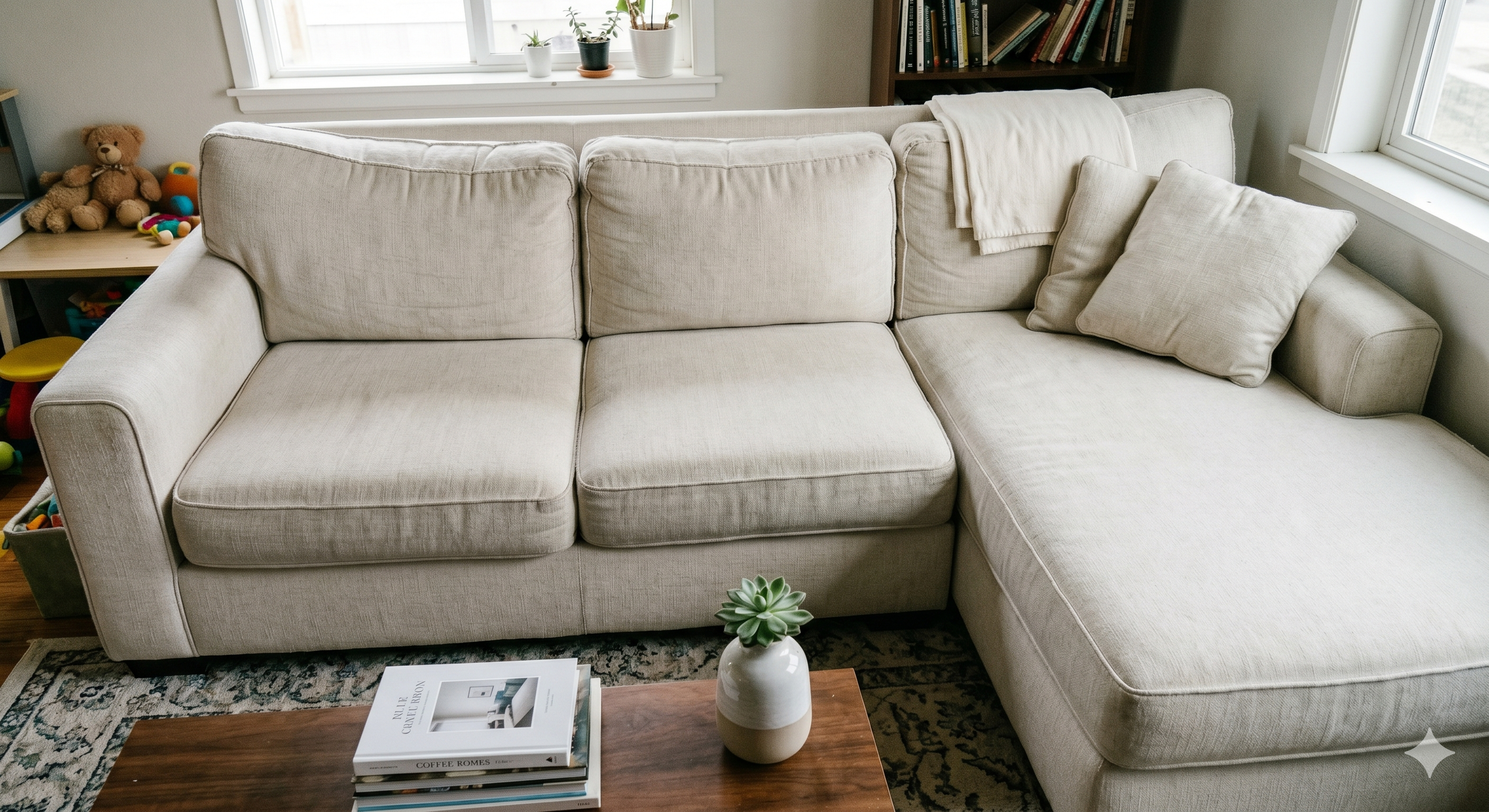 Sofa after cleaning